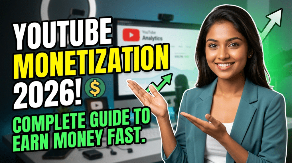 YouTube Channel Monetization Requirements 2026 – Complete Guide to Earn Money Fast