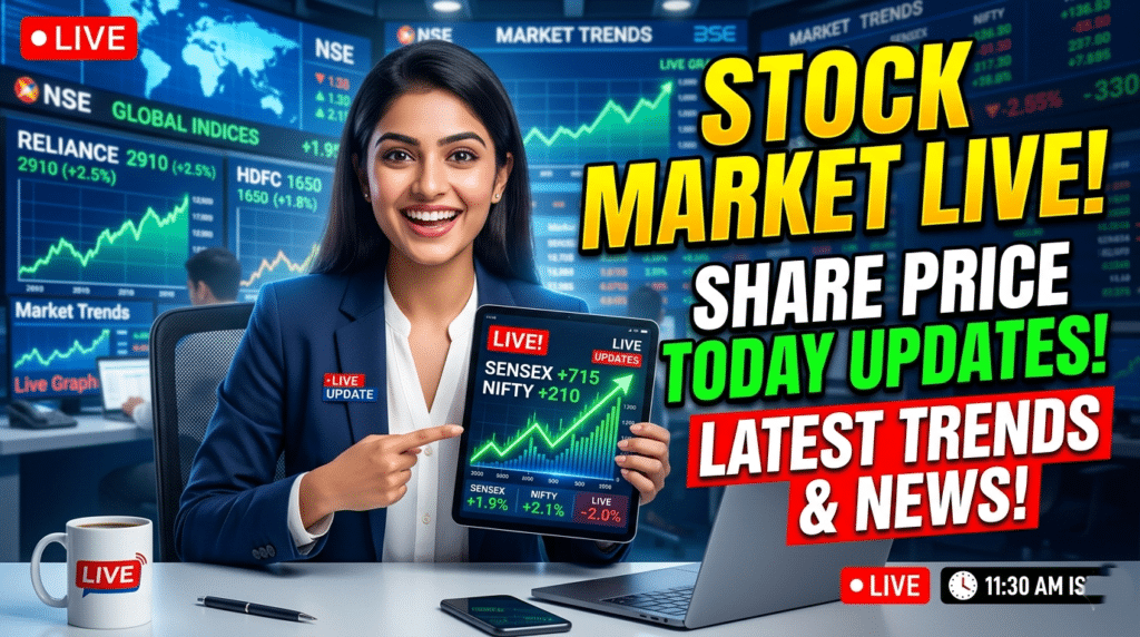Share Price Today Live Updates, Stock Market Trends & Latest
