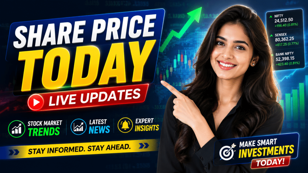 Share Price Today Live Updates, Stock Market Trends & Latest News